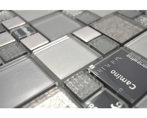 Glasmozaïek XCM MC529 Zilver/grijs/zwart 29,8x29,8 Cm 4 Glasmozaïek XCM MC529 Zilver/grijs/zwart 29,8x29,8 Cm - Afbeelding 2