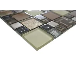 Glasmozaïek XCM MC539 Zilver/beige/bruin 29,8x29,8 Cm -Vloertegels Winkel DV 8 10021321 03 4c NL 20190411051700