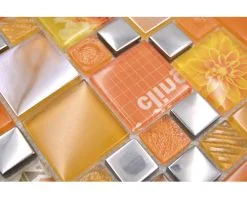 Glasmozaïek XCM MC569 Zilver/oranje 29,8x29,8 Cm 10 Glasmozaïek XCM MC569 Zilver/oranje 29,8x29,8 Cm -Vloertegels Winkel DV 8 10021324 09 4c DE 20220223121944