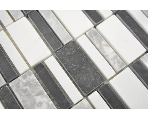 Natuursteen Mozaïek XNM BC449 Zwart/wit/grijs 30x30 Cm 6 Natuursteen Mozaïek XNM BC449 Zwart/wit/grijs 30x30 Cm - Afbeelding 4