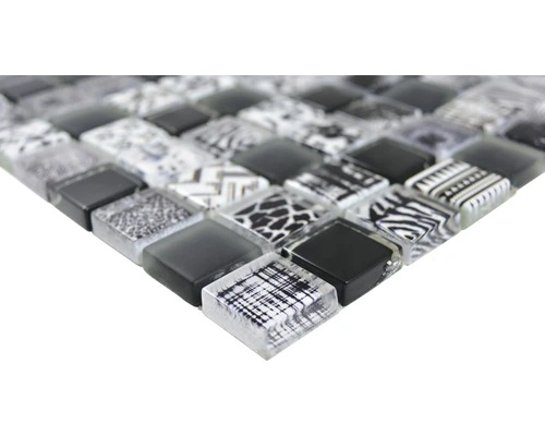 Glasmozaïek XCM JT03 Zwart 29,8x29,8 Cm 4 Glasmozaïek XCM JT03 Zwart 29,8x29,8 Cm - Afbeelding 2