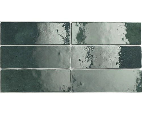 Wandtegel Handvorm Moss Green 6,5x20 Cm 3 Wandtegel Handvorm Moss Green 6,5x20 Cm