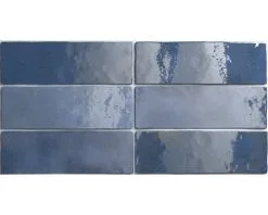 Wandtegel Handvorm Colonial Blue 6,5x20 Cm