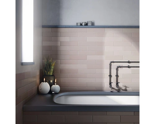 Wandtegel Handvorm Mali Laguna Rosa 7,5x20 Cm 5 Wandtegel Handvorm Mali Laguna Rosa 7,5x20 Cm - Afbeelding 3