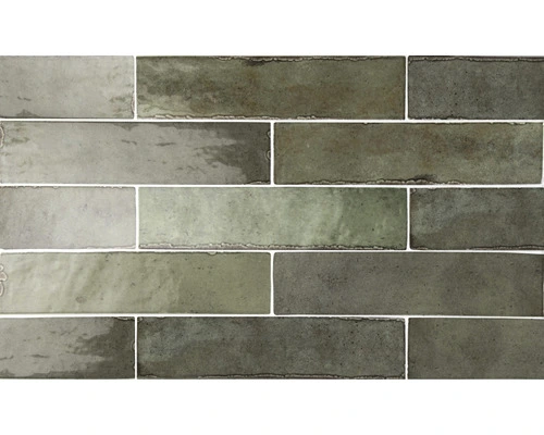 Wandtegel Handvorm Manhattan Sage Green 6x24 Cm 3 Wandtegel Handvorm Manhattan Sage Green 6x24 Cm