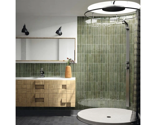 Wandtegel Handvorm Manhattan Sage Green 6x24 Cm 5 Wandtegel Handvorm Manhattan Sage Green 6x24 Cm - Afbeelding 3