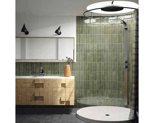 Wandtegel Handvorm Manhattan Sage Green 6x24 Cm 6 Wandtegel Handvorm Manhattan Sage Green 6x24 Cm - Afbeelding 4