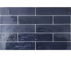 Wandtegel Handvorm Manhattan Blue Note 6x24 Cm