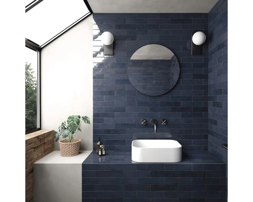 Wandtegel Handvorm Manhattan Blue Note 6x24 Cm 5 Wandtegel Handvorm Manhattan Blue Note 6x24 Cm - Afbeelding 3