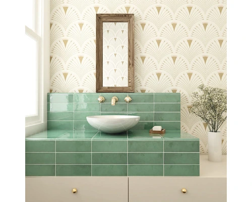 Wandtegel Villa Esmerald Geen 6,5x20 Cm 5 Wandtegel Villa Esmerald Geen 6,5x20 Cm - Afbeelding 4