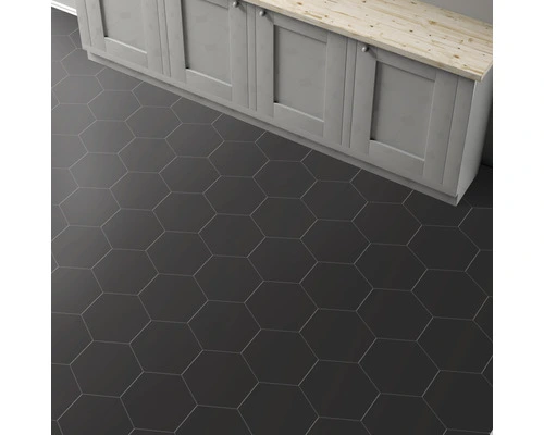 Wand- En Vloertegel Pinni Black Hexagon 23x26,5 Cm 4 Wand- En Vloertegel Pinni Black Hexagon 23x26,5 Cm - Afbeelding 2