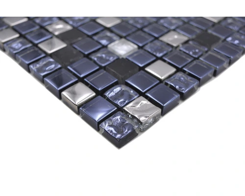 Glasmozaïek XCM M660 Zwart/zilver 30x30 Cm 5 Glasmozaïek XCM M660 Zwart/zilver 30x30 Cm - Afbeelding 3