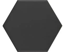 Wand- En Vloertegel Qroma Zeshoek Black 10.1 X 11.6 Cm