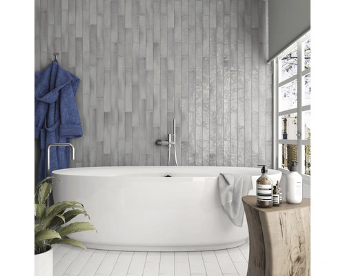 Wandtegel Handvorm Artcore Grey 6 X 40 Cm 4 Wandtegel Handvorm Artcore Grey 6 X 40 Cm - Afbeelding 2