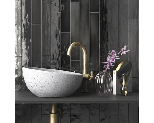 Wandtegel Handvorm Artcore Black 6 X 40 Cm 4 Wandtegel Handvorm Artcore Black 6 X 40 Cm - Afbeelding 2