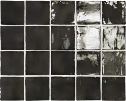 Wandtegel Handvorm Artcore Black 10 X 10 Cm