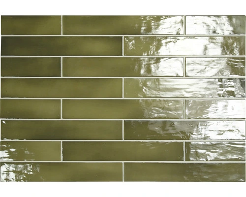 Wandtegel Handvorm Artcore Green 6,5 X 40 Cm 3 Wandtegel Handvorm Artcore Green 6,5 X 40 Cm