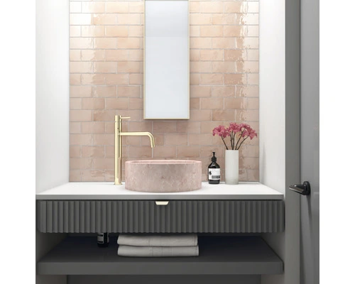 Wandtegel Handvorm Artcore Pink 7.5 X 15 Cm 4 Wandtegel Handvorm Artcore Pink 7.5 X 15 Cm - Afbeelding 2