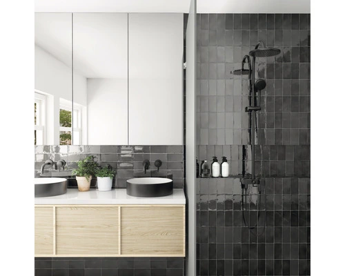 Wandtegel Handvorm Artcore Black 7.5 X 15 Cm 4 Wandtegel Handvorm Artcore Black 7.5 X 15 Cm - Afbeelding 2