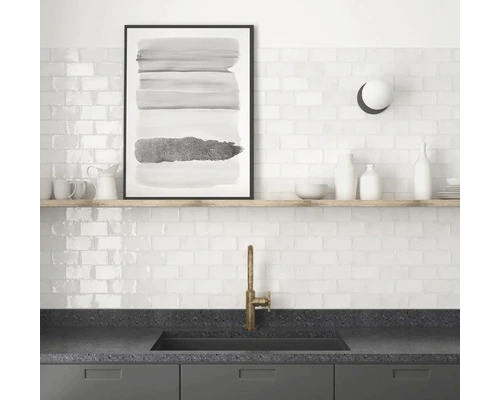 Wandtegel Handvorm Olteya White 7,5x15 Cm 4 Wandtegel Handvorm Olteya White 7,5x15 Cm - Afbeelding 2