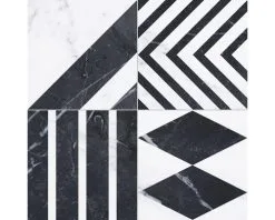 Wand- En Vloertegel Velvet Geo Negro 33,15x33,15 Cm