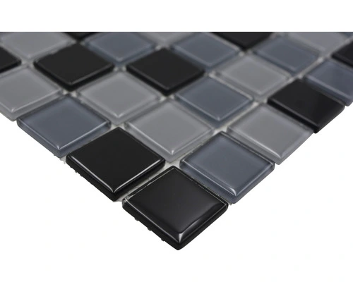 Glasmozaïek Crystal CM 4999 Zwart/grijs Mix 30,5x32,5 Cm 4 Glasmozaïek Crystal CM 4999 Zwart/grijs Mix 30,5x32,5 Cm - Afbeelding 2