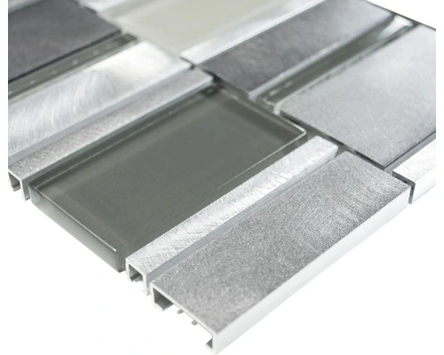 Aluminium Mozaïek A801 Zilver/grijs Mix 30,1x30,1 Cm 4 Aluminium Mozaïek A801 Zilver/grijs Mix 30,1x30,1 Cm - Afbeelding 2