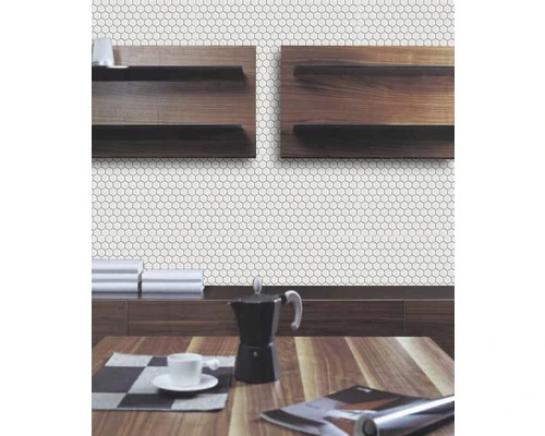 Keramisch Mozaïek Hexagon Uni Wit Glans 26x30 Cm 13 Keramisch Mozaïek Hexagon Uni Wit Glans 26x30 Cm - Afbeelding 11