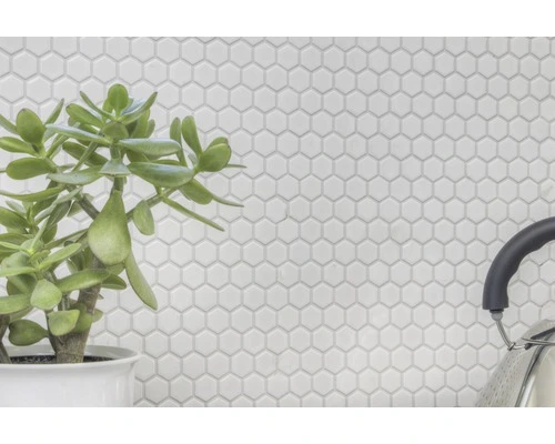 Keramisch Mozaïek Hexagon Uni Wit Glans 26x30 Cm 14 Keramisch Mozaïek Hexagon Uni Wit Glans 26x30 Cm - Afbeelding 12