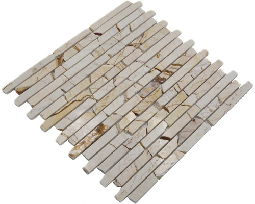 Natuursteen Mozaïek MOS Brick 2807 Beige/goud Mix 30,5x32,2 Cm 6 Natuursteen Mozaïek MOS Brick 2807 Beige/goud Mix 30,5x32,2 Cm - Afbeelding 4
