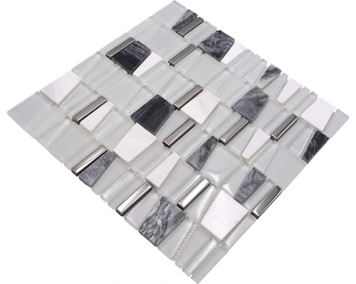 Glasmozaïek Chrystal Wit Mix 30x30 Cm 11 Glasmozaïek Chrystal Wit Mix 30x30 Cm - Afbeelding 9