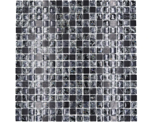 Glasmozaïek Chrystal XIC 1028 Zwart Mix Craquelé/gebroken Glas 30,5x30,5 Cm 3 Glasmozaïek Chrystal XIC 1028 Zwart Mix Craquelé/gebroken Glas 30,5x30,5 Cm