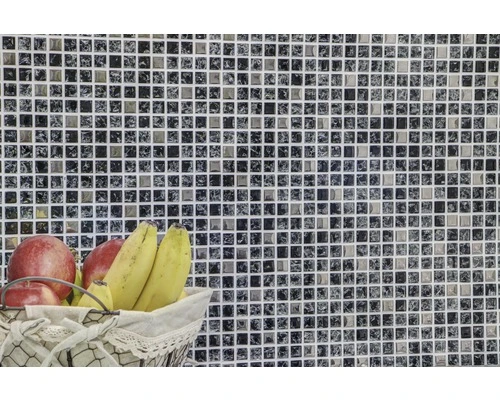 Glasmozaïek Chrystal XIC 1099 Zwart/zilver Mix Craquelé/gebroken Glas 30x30 Cm 8 Glasmozaïek Chrystal XIC 1099 Zwart/zilver Mix Craquelé/gebroken Glas 30x30 Cm - Afbeelding 6