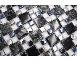 Glasmozaïek Chrystal XICK 1499 Zwart/wit/zilver Craquelé/gebroken Glas 33,8x33,8 Cm 16 Glasmozaïek Chrystal XICK 1499 Zwart/wit/zilver Craquelé/gebroken Glas 33,8x33,8 Cm -Vloertegels Winkel DV 8 5836639 03 4c DE 20210330104216