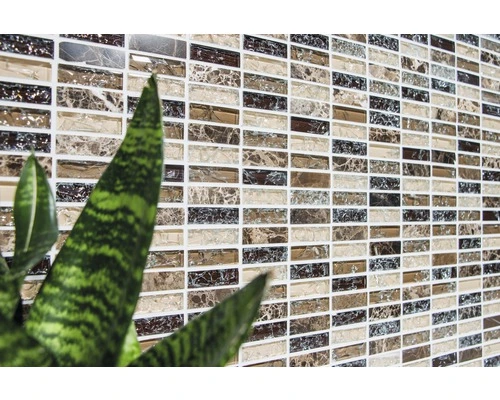Glasmozaïek Chrystal XIC S1255 Bruin Craquelé/gebroken Glas 32,2x31 Cm 8 Glasmozaïek Chrystal XIC S1255 Bruin Craquelé/gebroken Glas 32,2x31 Cm - Afbeelding 6