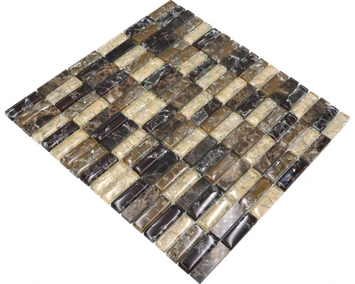 Glasmozaïek Chrystal XIC S1255 Bruin Craquelé/gebroken Glas 32,2x31 Cm 10 Glasmozaïek Chrystal XIC S1255 Bruin Craquelé/gebroken Glas 32,2x31 Cm - Afbeelding 8