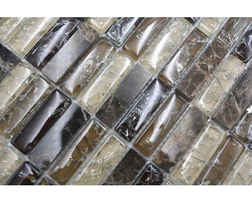 Glasmozaïek Chrystal XIC S1255 Bruin Craquelé/gebroken Glas 32,2x31 Cm 11 Glasmozaïek Chrystal XIC S1255 Bruin Craquelé/gebroken Glas 32,2x31 Cm - Afbeelding 9