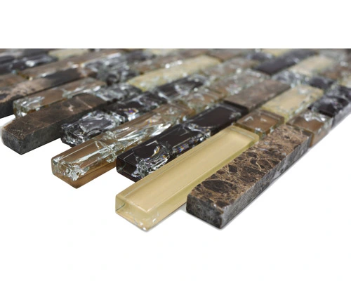 Glasmozaïek Chrystal XIC V1355 Bruin Craquelé/gebroken Glas 29,8x30,5 Cm 4 Glasmozaïek Chrystal XIC V1355 Bruin Craquelé/gebroken Glas 29,8x30,5 Cm - Afbeelding 2