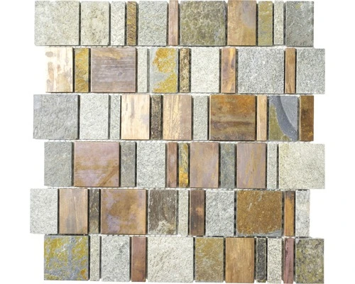 Natuursteen Mozaïek XSK 585 Steen/koper Mix 30x30 Cm 3 Natuursteen Mozaïek XSK 585 Steen/koper Mix 30x30 Cm