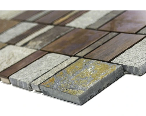 Natuursteen Mozaïek XSK 585 Steen/koper Mix 30x30 Cm 4 Natuursteen Mozaïek XSK 585 Steen/koper Mix 30x30 Cm - Afbeelding 2