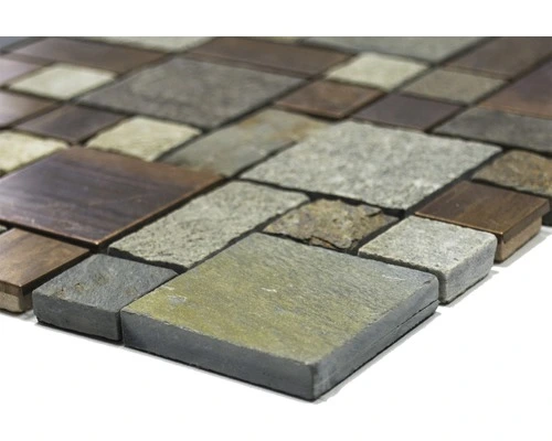 Natuursteen Mozaïek XSK 595 Steen/koper Mix 30x30 Cm 4 Natuursteen Mozaïek XSK 595 Steen/koper Mix 30x30 Cm - Afbeelding 2