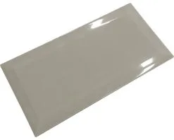 Wandtegel Metro Biselado Mist Grey Glans 10x20 Cm