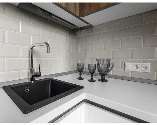 Wandtegel Metro Biselado Mist Grey Glans 10x20 Cm 5 Wandtegel Metro Biselado Mist Grey Glans 10x20 Cm - Afbeelding 3