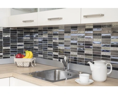 Glasmozaïek NIGHT 58X Zwart/zilver 29,8x29,8 Cm 5 Glasmozaïek NIGHT 58X Zwart/zilver 29,8x29,8 Cm - Afbeelding 3