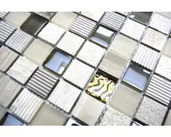 Glasmix Mozaïek XCM HQ22 Grijs/beige/goud 30x30 Cm -Vloertegels Winkel DV 8 6236907 02 4c DE 20190103131656