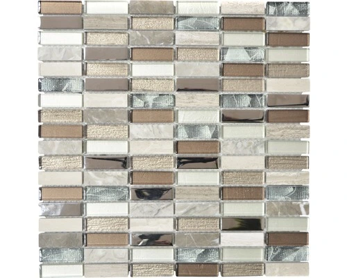 Glasmozaïek XCM SM68 Wit/beige/bruin 29,8x30,4 Cm 3 Glasmozaïek XCM SM68 Wit/beige/bruin 29,8x30,4 Cm