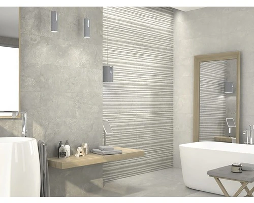 Wandtegel Reine Silver Mat 30x90 Cm Gerectificeerd 4 Wandtegel Reine Silver Mat 30x90 Cm Gerectificeerd - Afbeelding 2