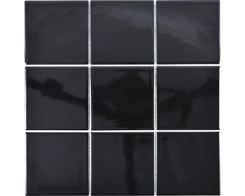 Keramisch Mozaïek CQ 120 Uni Zwart Glans 30x30 Cm 3 Keramisch Mozaïek CQ 120 Uni Zwart Glans 30x30 Cm