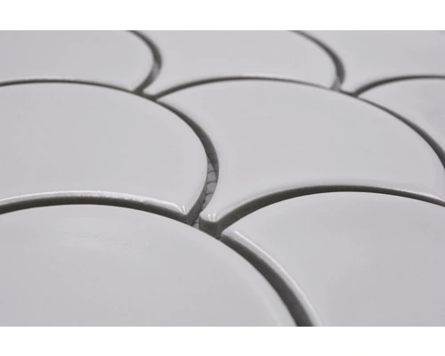 Keramisch Mozaïek FS 07W Uni Wit Glans 25,6x27,3 Cm 6 Keramisch Mozaïek FS 07W Uni Wit Glans 25,6x27,3 Cm - Afbeelding 4