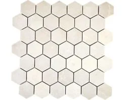 Natuursteen Mozaïek HXN 13R Hexagon Beige 29,8x30,5 Cm